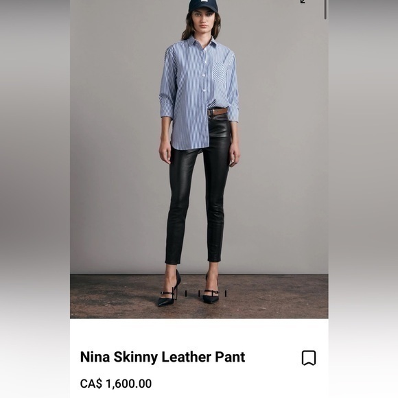 rag & bone Pants - Rag & Bone Lamb Leather Pants